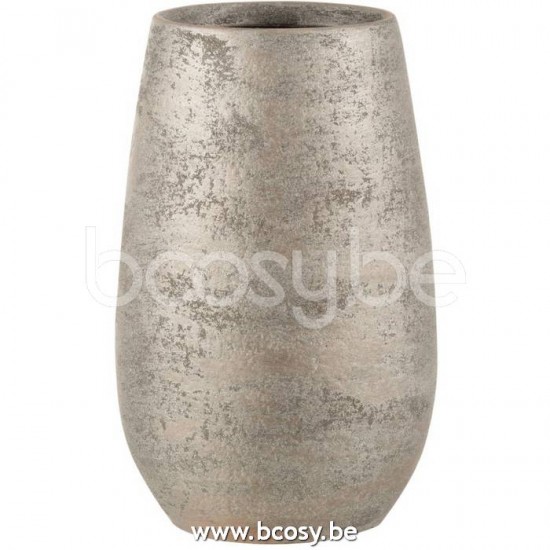 J Line Vase Irregular Rough Ceramic Silver Small large vases Tall vases High vases.