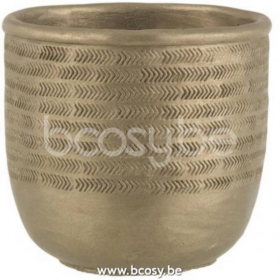 J Line Jline Übertopf Chalet Zement Grün Gold Large blumentopf blumentoepfe blumenhalter