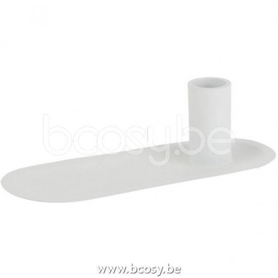 J Line Jline Kerzenhalter Tablett Metall Weiß kerzenhalter kerzenstaender kerzenleuchter
