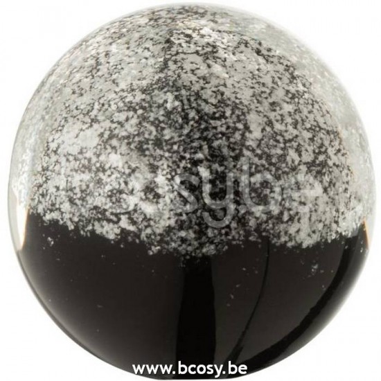 J Line Jline Paperweight Layers Glass Black Silver Small paper holders