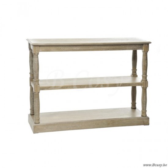 J Line Jline Console 1Shelve Wd Grey W sidetables