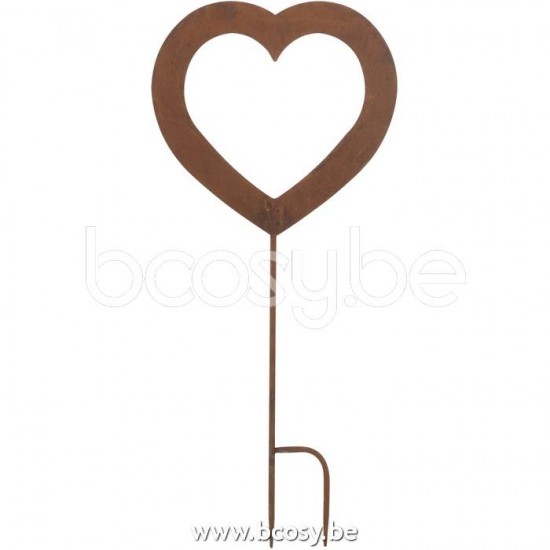 J Line Jline Decoration Garden Heart Open Iron Rust accessories garden