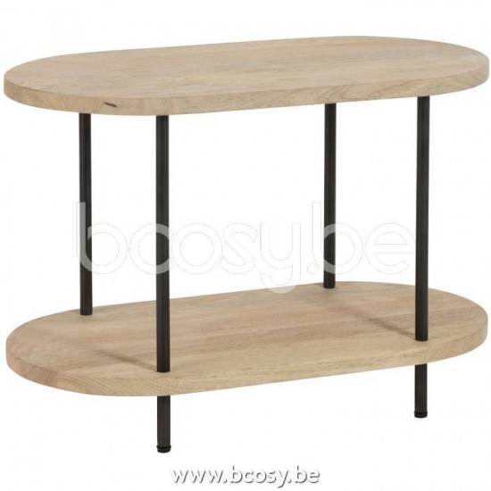 Jline Mesa Auxiliar Eli 2 Tablas Mango Metal Naranja Gris