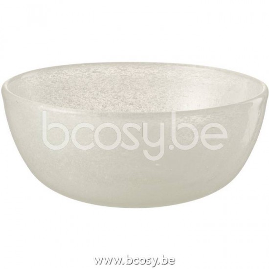 J Line Jline Dish Lisboa Glass White bowls round dish
