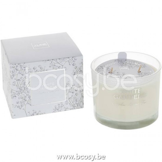 J Line Jline Duftkerze White Gardens Weiß Small 30 Stunden aroma kerzen