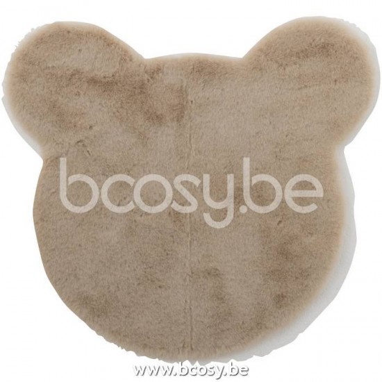 J Line Jline Tappeto Testa Orso Poliestere Beige Alfombra Cabeza Oso Poliester Beige