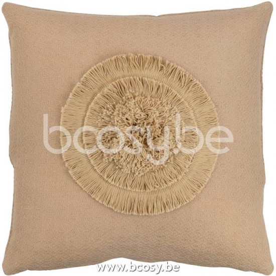 J Line Jline Kissen Sonne Viereckig Polyester Beige kissen