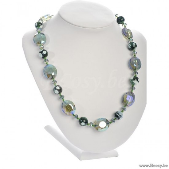 J Line Neckl Crystal Agate Green necklaces.