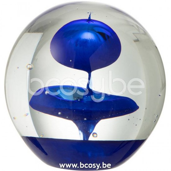 Jline Presse Papier Blase Glas Blau Large briefbeschwerer.