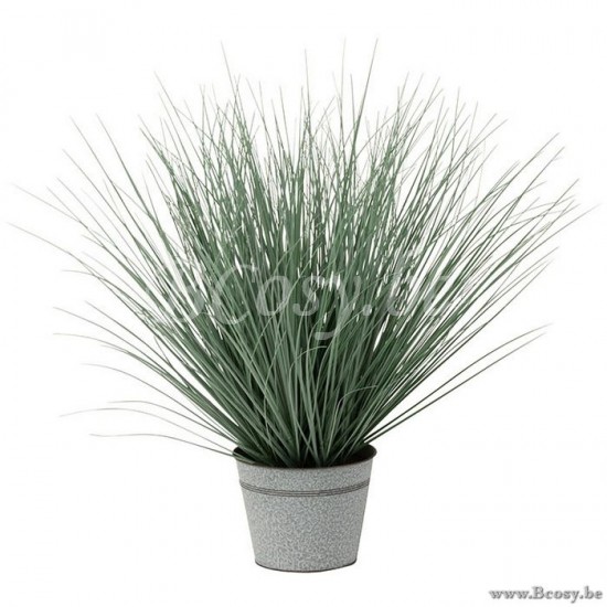 J Line Jline Grasses In Pot Metal Plastic Blue Green Medium ornamental grasses