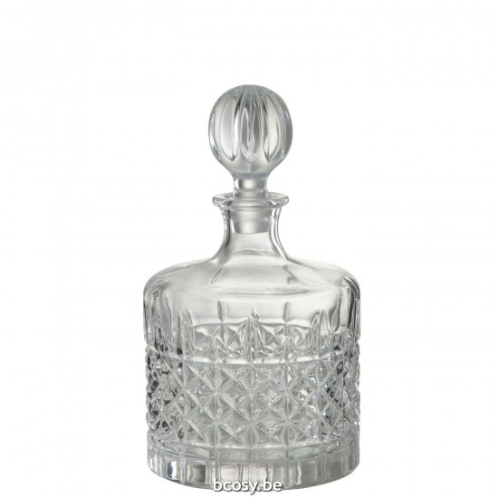 J Line Caraffe Lone Glass Transparent decanters Jugs.