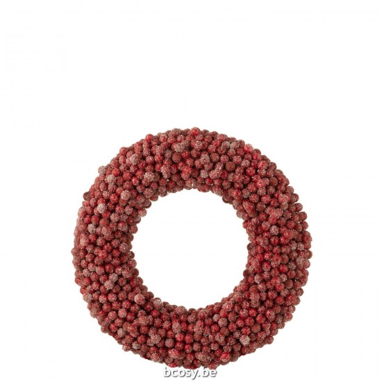 J Line 36909 Textile Tessile Krans Ophangend Textiles Weihnachtskranz Home Accessories Textiel wreath hanging Accesorios De C.