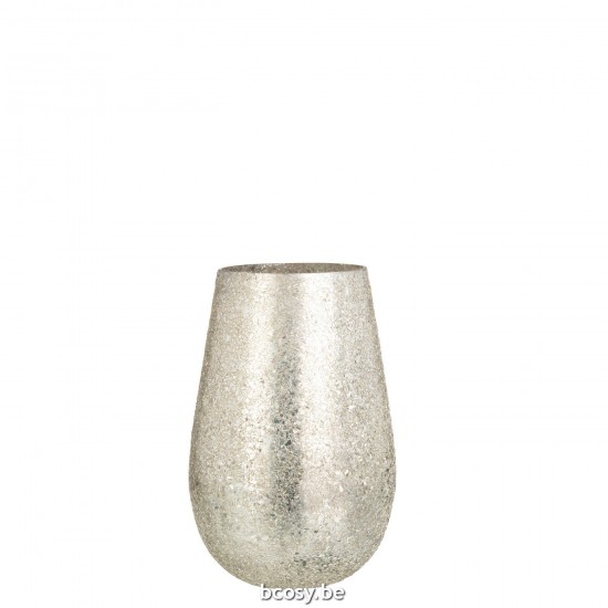 J Line Kaarsenhouder Glinstering Glas Goud Large T theelichten theelichthouders waxinelichten JO38038.