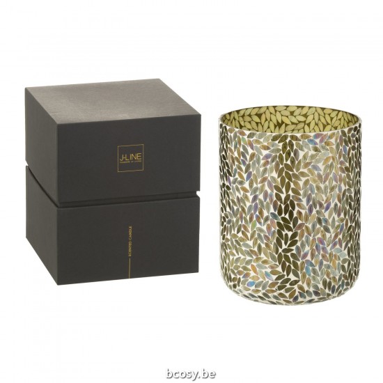 J Line Geurkaars Tender Rose Wax Groen Extralarge 150U geurkaarsen JO40298.