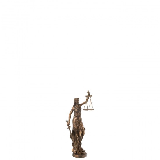 J Line Lady Justice Resin Copper Small People.