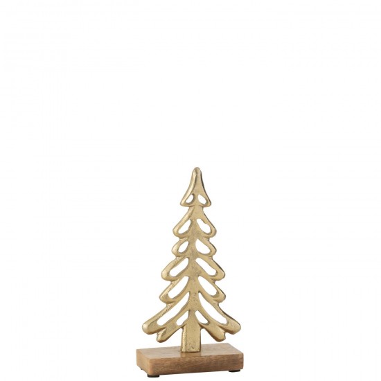 J Line Tree On Base Aluminium Wood Gold Medium trees.