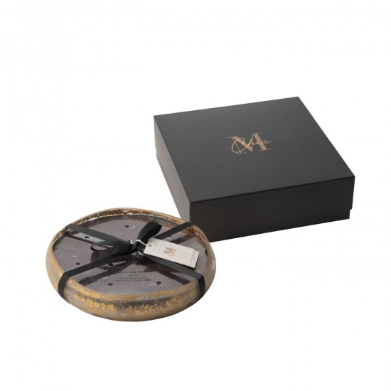 J Line Candela Profumata M Chic Vetro Oro Nero Large 40O Vela Perfumada M Chic Vidrio Oro Negro L 40H.