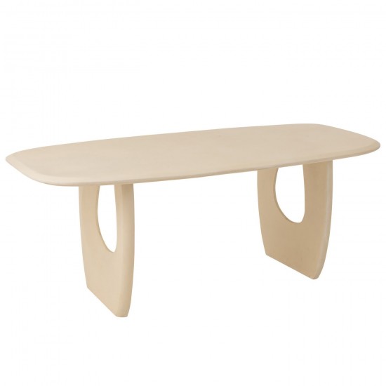 Jline Mesa De Comedor Mark Madera De Mango Beige.