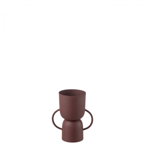 J Line Vase Cup Iron Maroon.