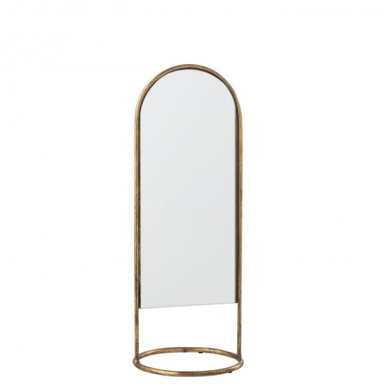 J Line Mirror On Foot Daisy Iron Glass Gold standing mirrors floor mirrors.