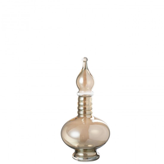 Jline Vase Deckel Phial Deco Joey Glas Beige Small flaschen.
