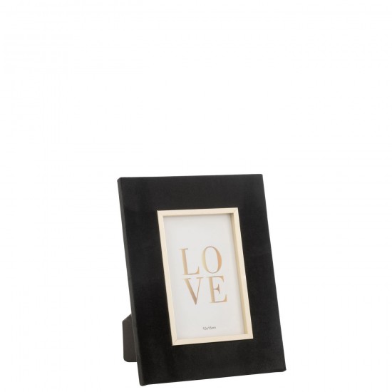 Jline Fotorahmen Dita Velours Schwarz Small Fotorahmen Einzeln einzelne Fotorahmen.