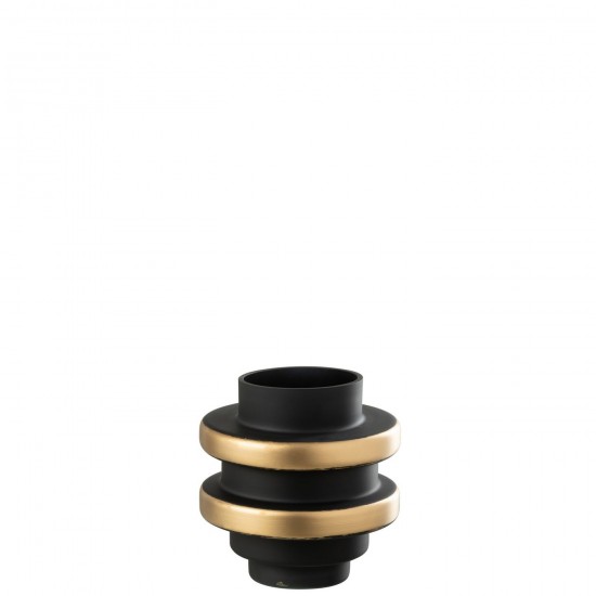 J Line Vase Kyle Glass Black Gold Small large vases Tall vases High vases.