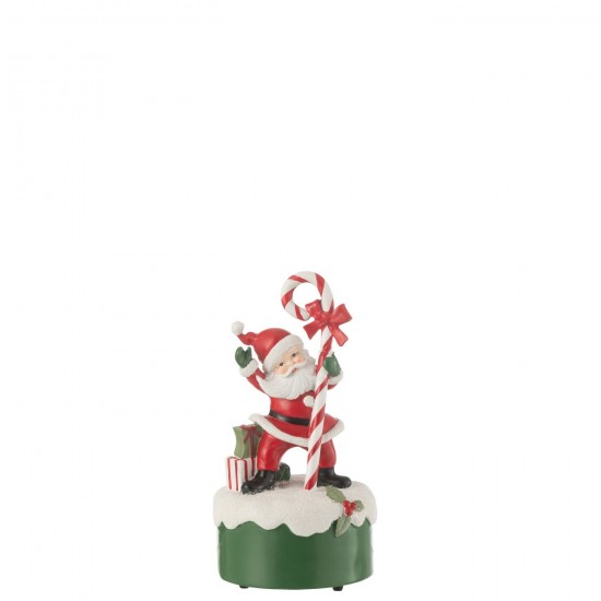 Jline Musikbox Weihnachtsmann Resin Mix Spieldosen.