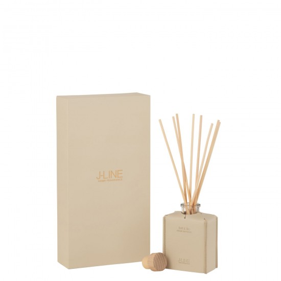 Jline Duftöl Leder Beige 100Ml duftspray blum glas.