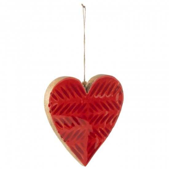 Jline Hanger Herz Ovals Mangoholz Rot Large hanger haenger.