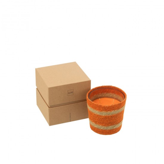 Jline Duftkerze Korb Wachs Orange Small 45 Stunden aroma kerzen.
