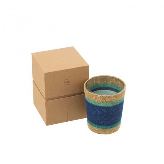 Jline Duftkerze Korb Wachs Azur Medium 55 Stunden aroma kerzen.