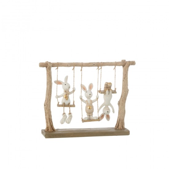 J Line Rabbits On Swing Resin Mix rabbits.