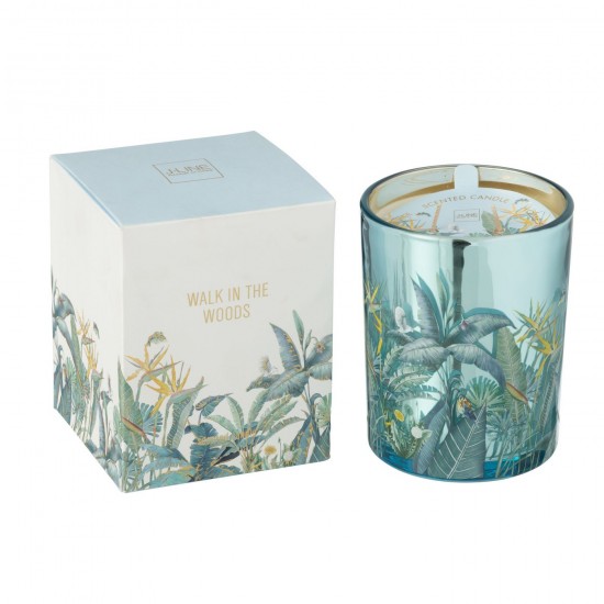 Jline Duftkerze Walk In The Woods Wachs Blau Large 55Stunden aroma kerzen.