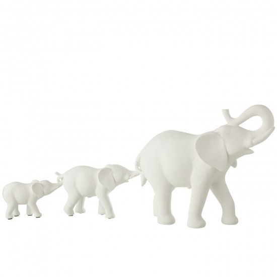 Jline Elefant Reihe 3 Polyresin Weiss elefanten.