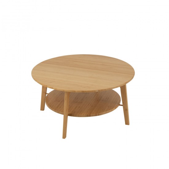 Jline Side Table Round Bamboo Natural Large.