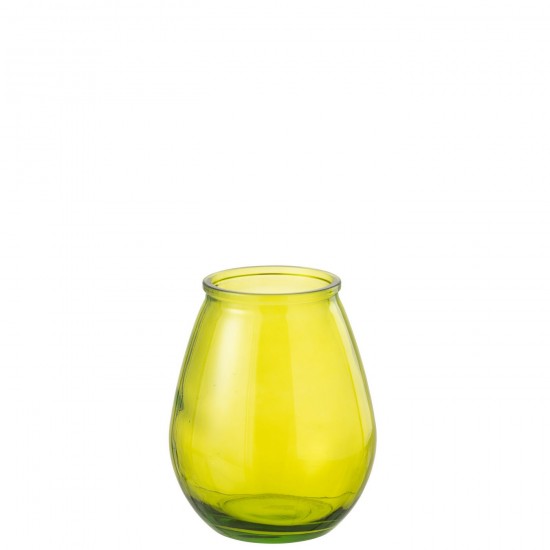 J Line Vase Egg Glass Yellow Small Vase Egg Glass Yellow Small.