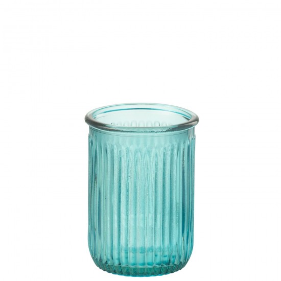 Jline Vase Stripe Glass Aqua Große Vasen hohe Vasen.