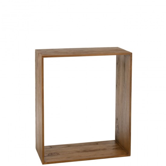 Jline Estantería De Pared Cubo Madera Marrón.