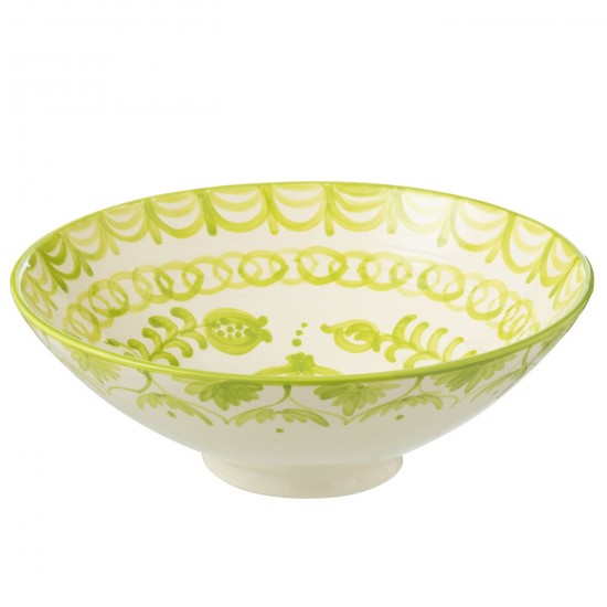 Jline Lebrillo Bowl Granada Ceramic White Green Geschirrserie essgeschirr.