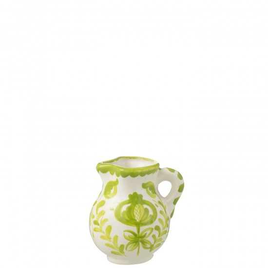J Line Pitcher Granada Ceramic White Green Small crockery series Dinnerware.