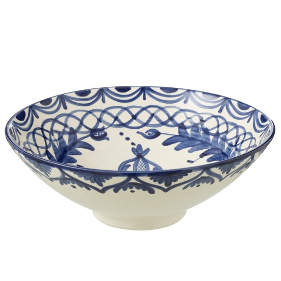 Jline Lebrillo Bowl Granada Ceramic White Cobalto Blue Geschirrserie essgeschirr.