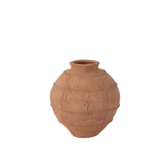 J Line Vase Kaia Round Terracotta.