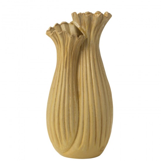 J Line Vase Botanica Duo Clay Dark Sand.