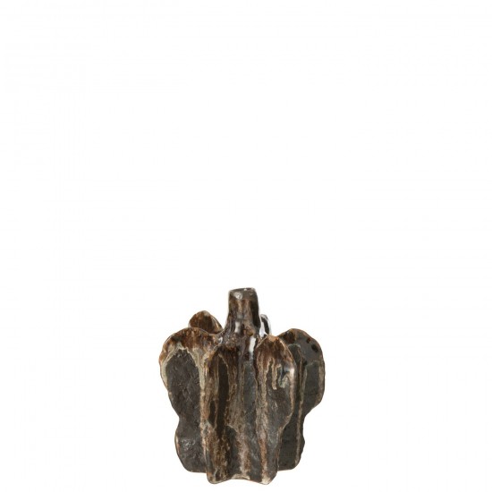 J Line Vase Naga Ceramic Brown Black Small.