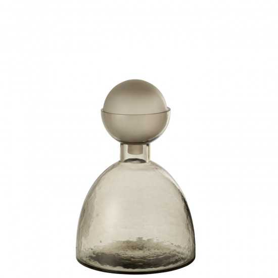 Jline Vase Flasche Deckel Yara Glas Greige Small vases.