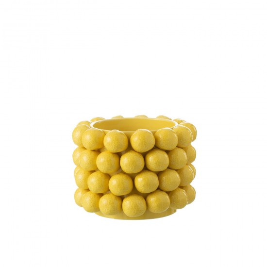 J Line Flowerpot Lemons Ceramic Yellow Large flowerpots.