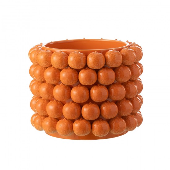 J Line Flowerpot Oranges Ceramic Orange Extra Large flowerpots.