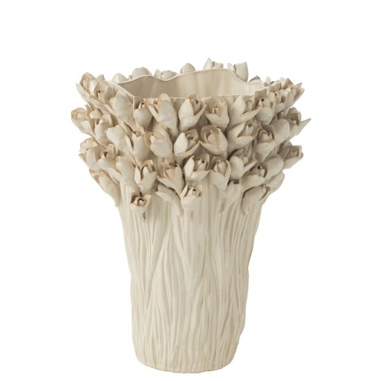 Jline Vase Ambrosia Keramik Weiss Large Große Vasen hohe Vasen.