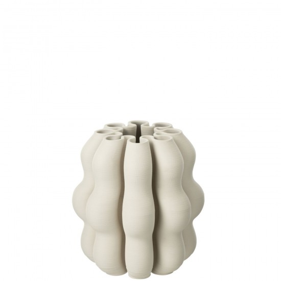 J Line Vase Naos Ceramic Beige Small large vases Tall vases High vases.